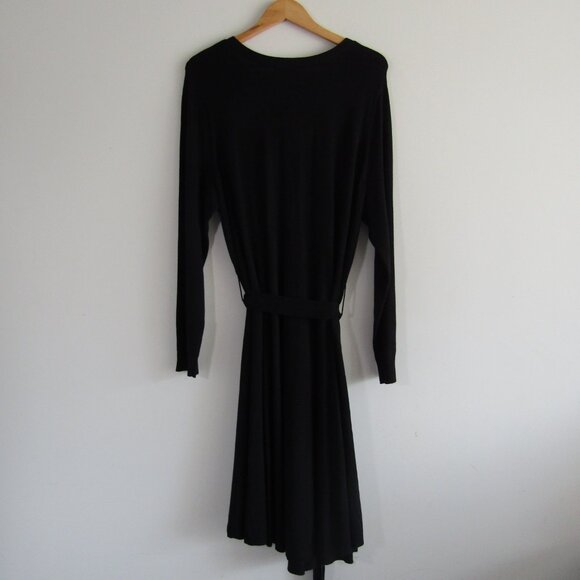 Jessica London Knit Sweater Shirt Dress 22/24 Black NWOT Casual Capsule Wardrobe - Picture 7 of 11